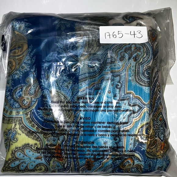 ROULETTE Womens 8 Blue Green Yellow Paisley Sleeveless Accent Tie Back Zip Dress - Picture 9 of 9